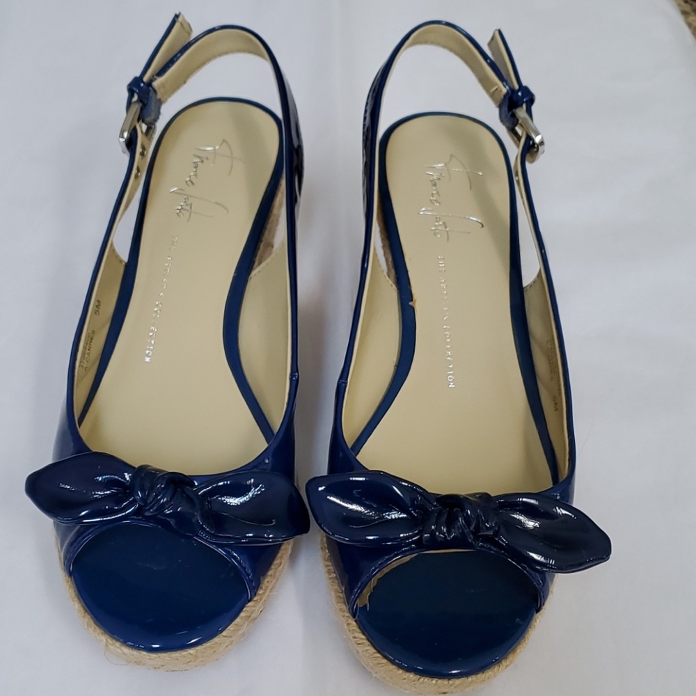 Franco Sarto Blue Wedge Heels size 5M